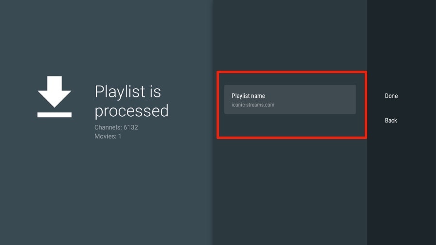 choix du nom de la liste de lecture