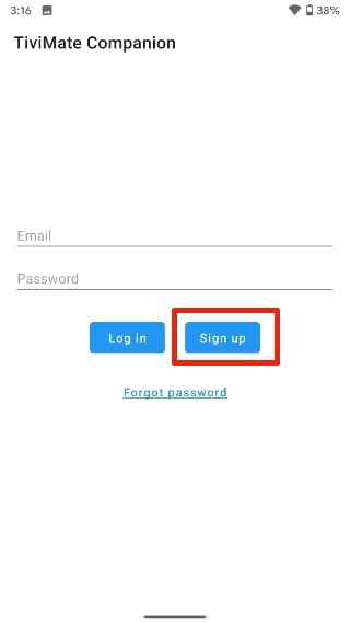 création compte tivimate companion
